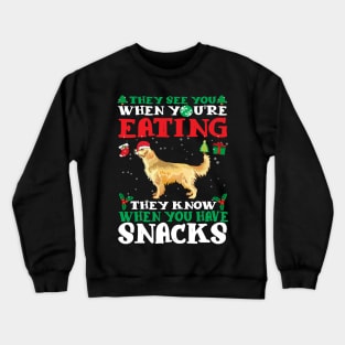 Christmas Dog Eating Snacks Crewneck Sweatshirt